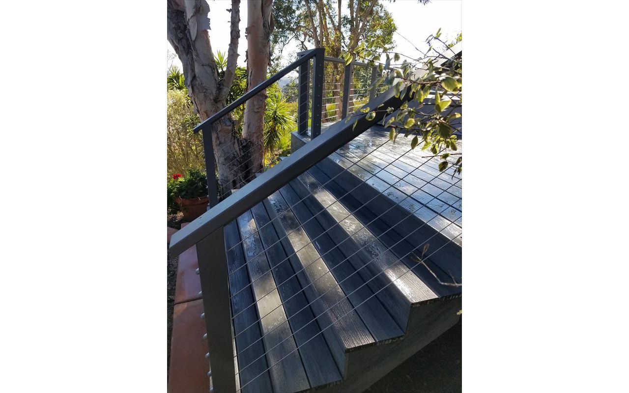 Composite Deck with Cable rail Stairs