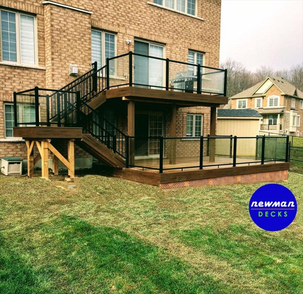 Newman Decks Trex composite with Aluminum Glass Railings