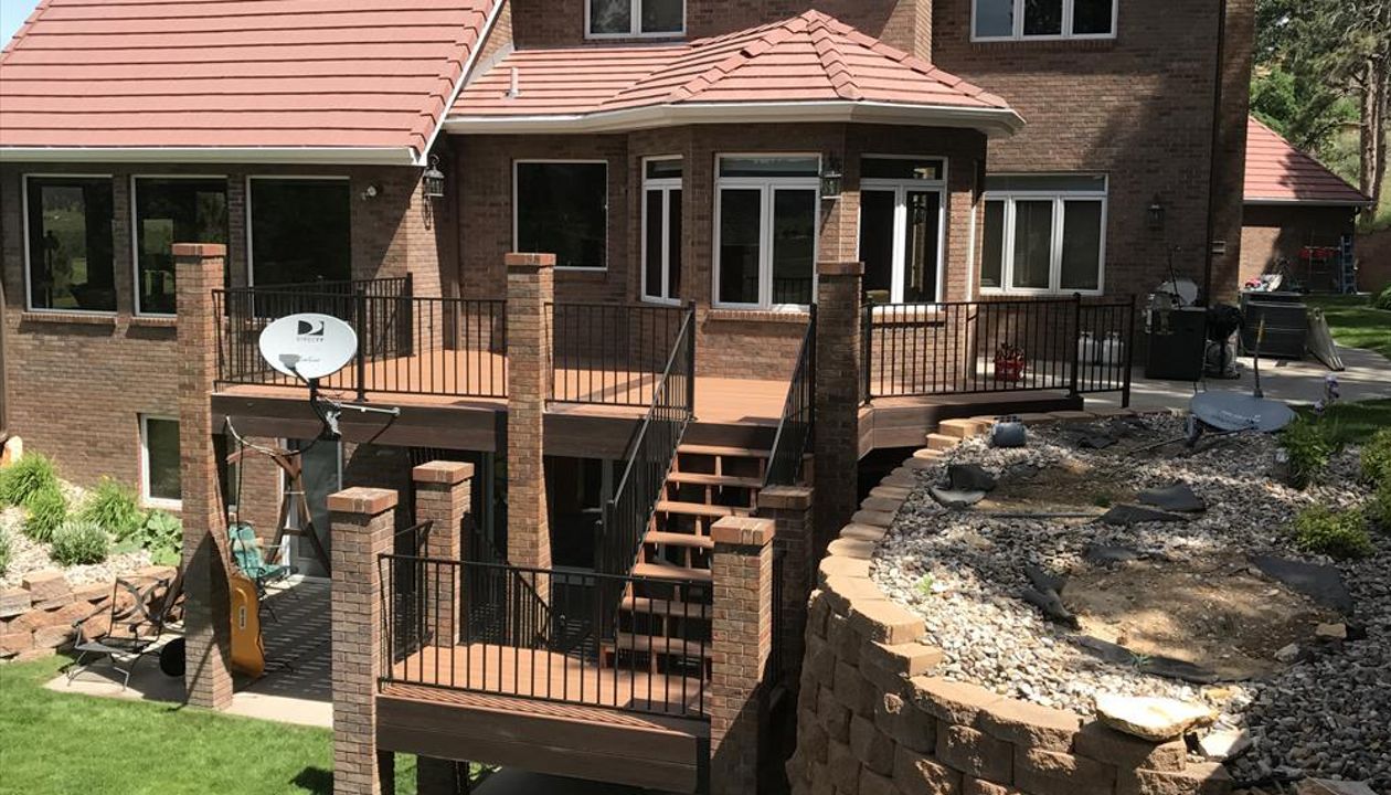 Tiki Torch with Lava Rock Border