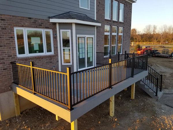 Ambleside Model, Mason, Ohio M/I Homes Trex Decking w/ Trex Reveal Rails