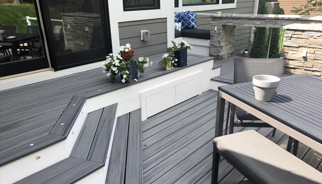 Island Mist with Lights on Elevations Steel Framing Chanhassen, MN