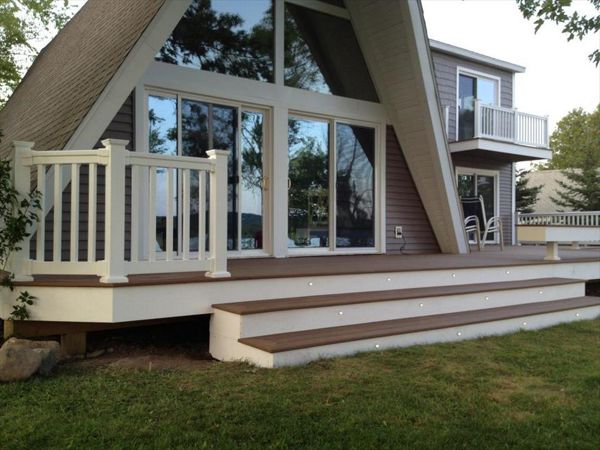 Trex Decking with built in lights and benches