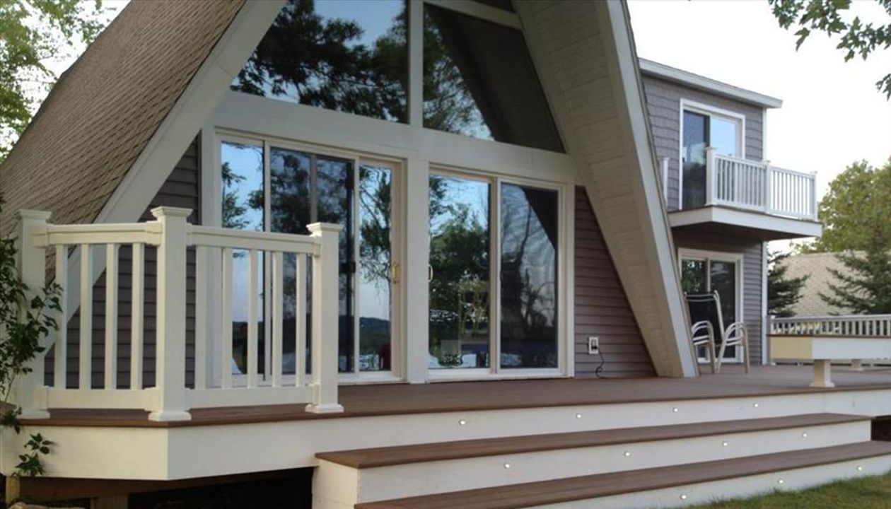 Trex Decking with built in lights and benches