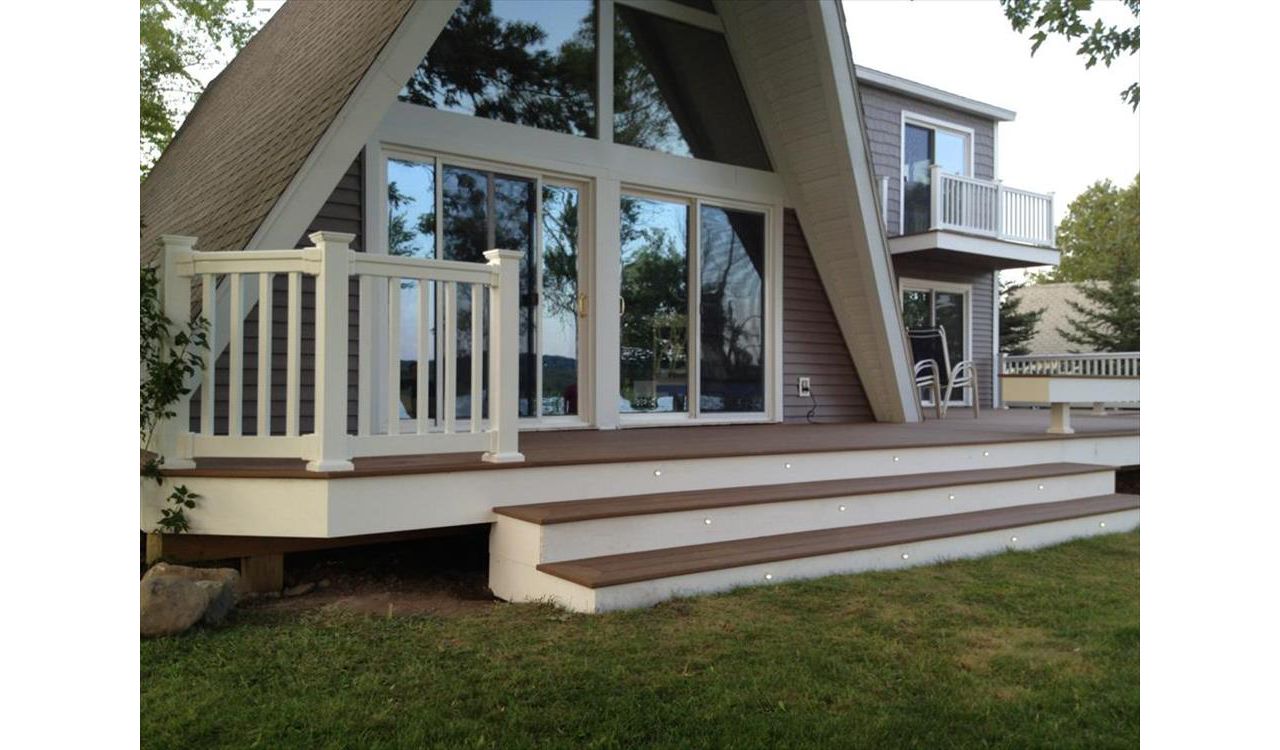 Trex Decking with built in lights and benches