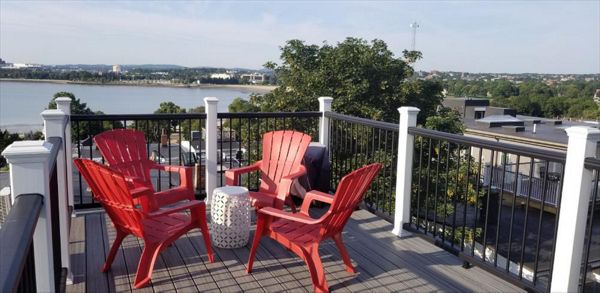 Trex Roof Deck with hand rails