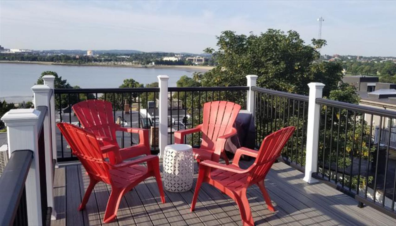 Trex Roof Deck with hand rails