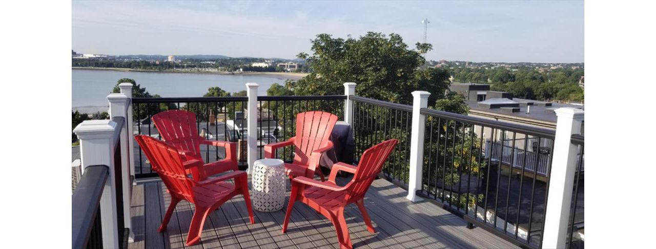 Trex Roof Deck with hand rails