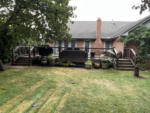 Coastal Bluff Deck With Vintage Lantern Rails