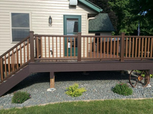 Trex deck with lighting