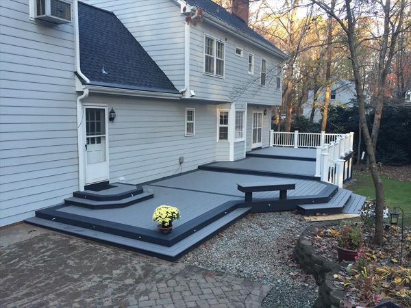 Here is a multi-level system using Trex Select decking and lighting.