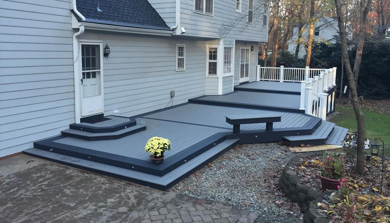 Here is a multi-level system using Trex Select decking and lighting.