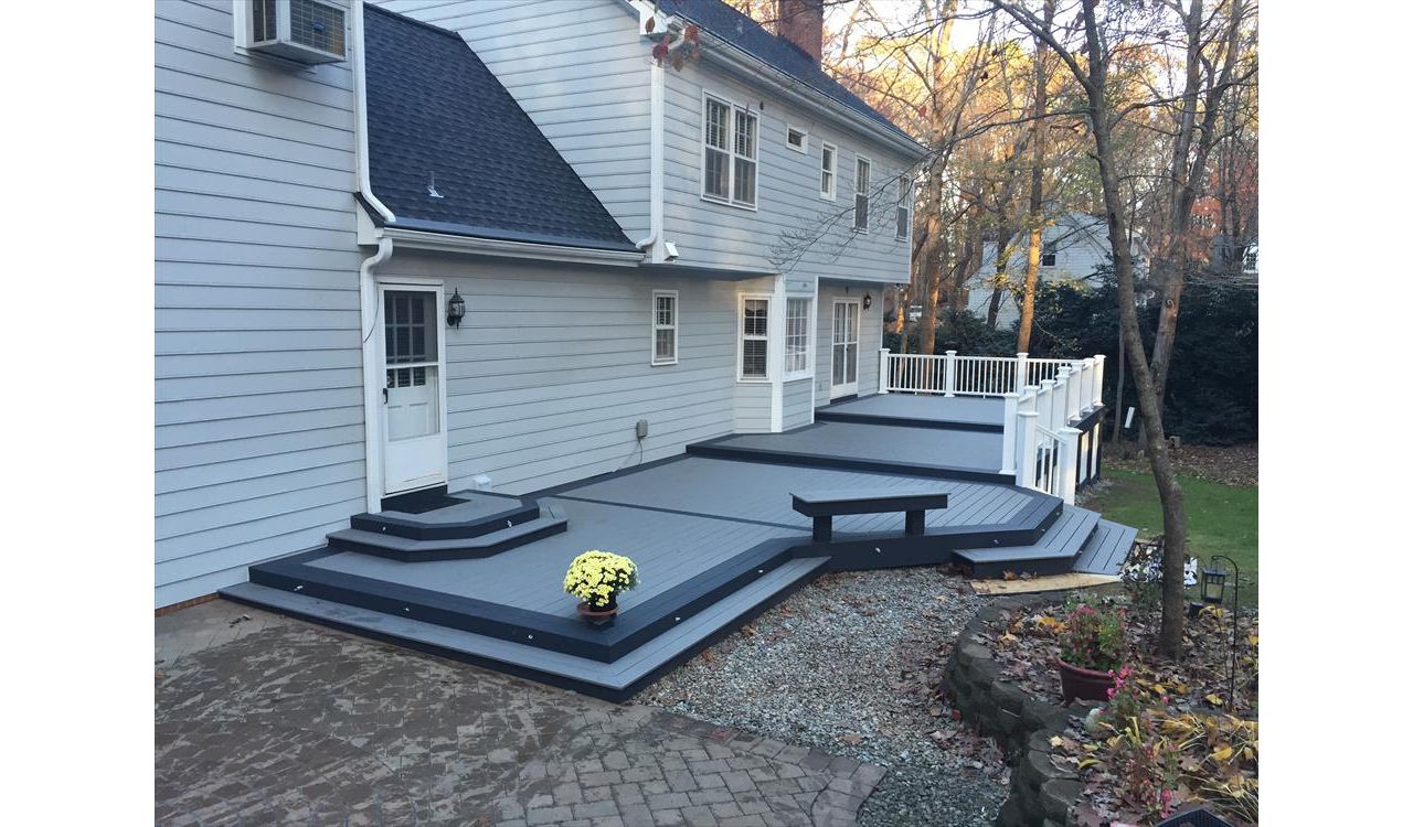 Here is a multi-level system using Trex Select decking and lighting.