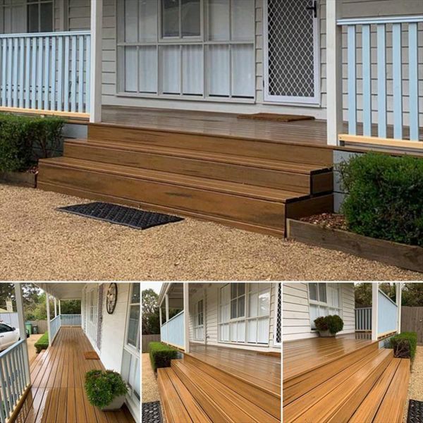 This job required us to replace an existing rotten timber deck with Trex Havana Gold. Came up a treat! What do you think?