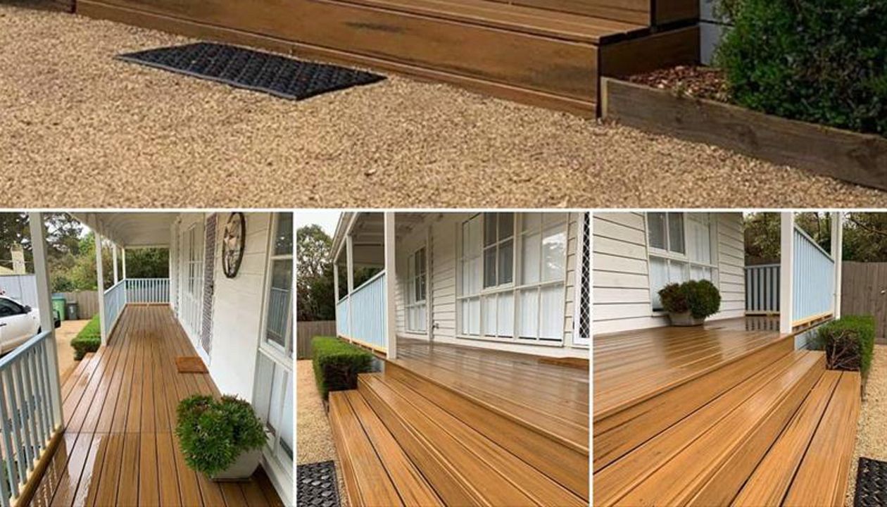 This job required us to replace an existing rotten timber deck with Trex Havana Gold. Came up a treat! What do you think?