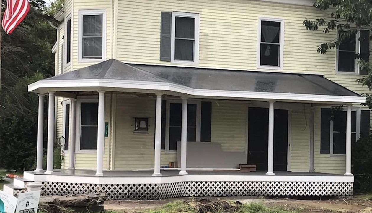 Custom Front Porch with Trex