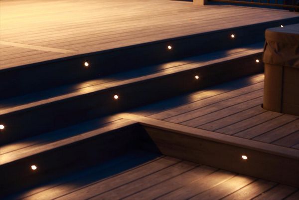 Trex Island mist with Trex Lighting