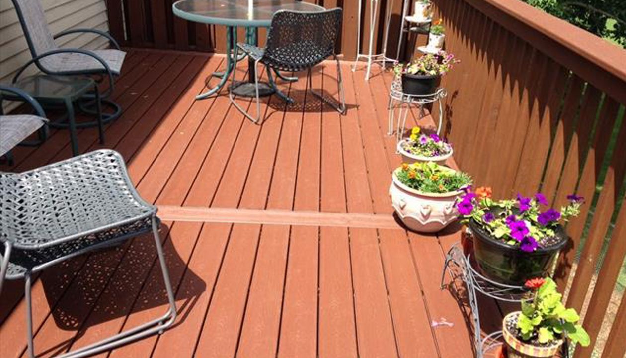 Transcend Fire Pit composite decking