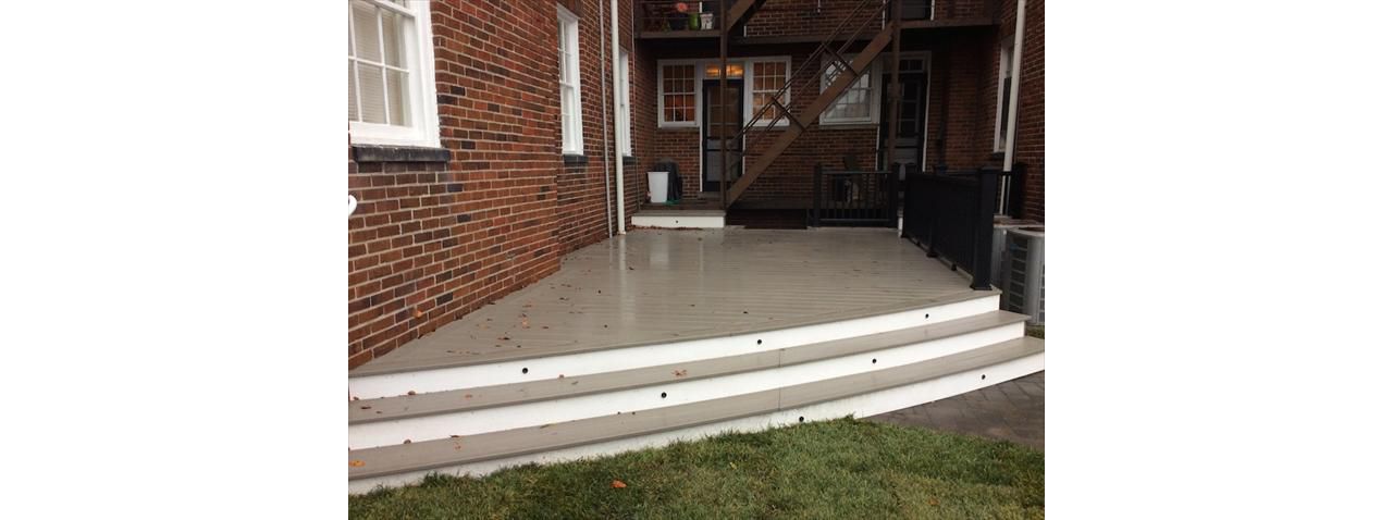 Transcend Gravel Path decking, LED lights, Transcend black
