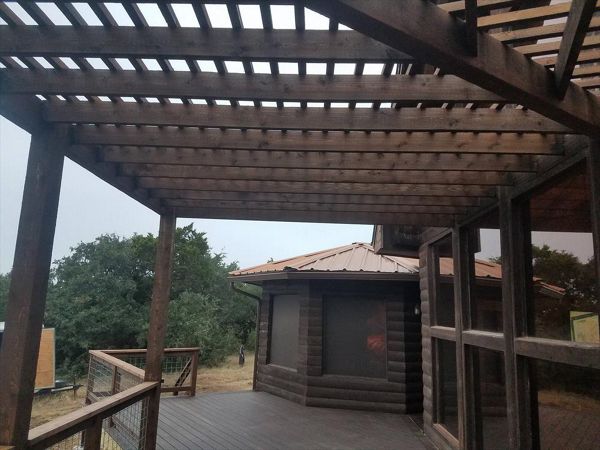 Cedar Pergola over Woodlawn brown