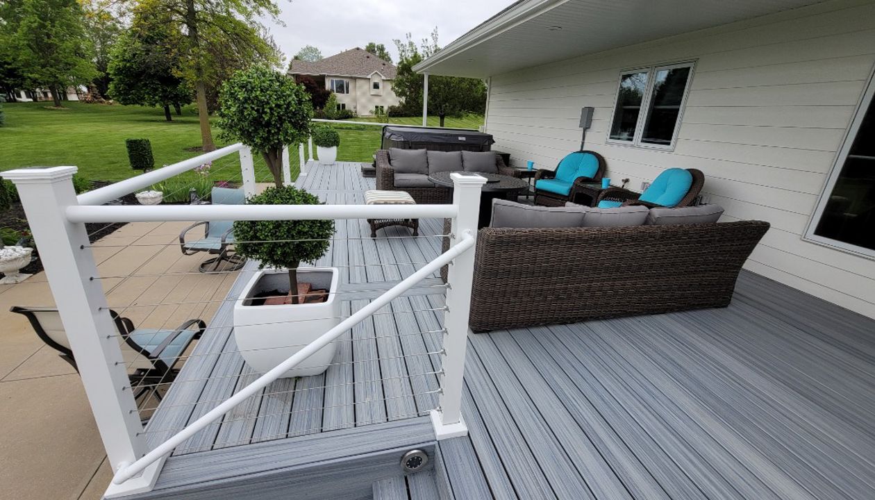 Foggy Wharf, White Cable Railing