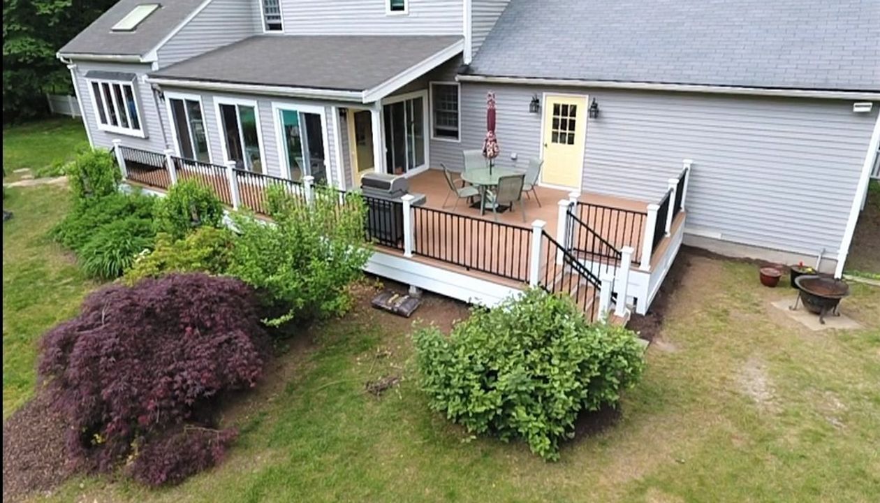 Tiki Torch Decking & Black Signature Railing