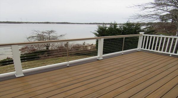 Trex Transcend Tropicals Havana Gold and perimeter Trex Earth Tones Vintage Lantern