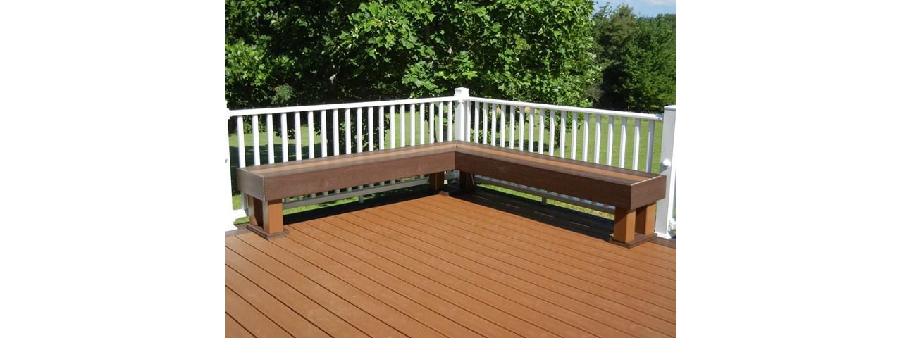 Transcends Decking--with buith in bench