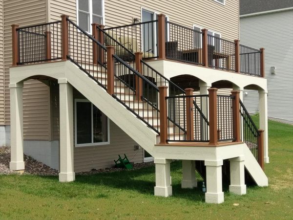 Trex Transcend Decking & Trex Signature Railing and Trex Deck Lighting in Blaine, MN