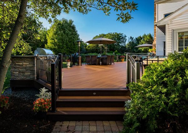 Trex deck with outdoor kitchen in Hopewell NJ Skillman NJ