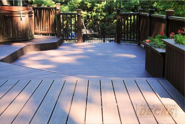 Trex Transcend Custom Spiced Rum Deck Plainview