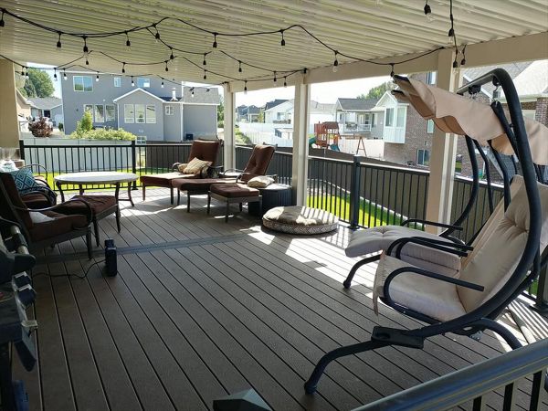 saddle trex with woodland brown border