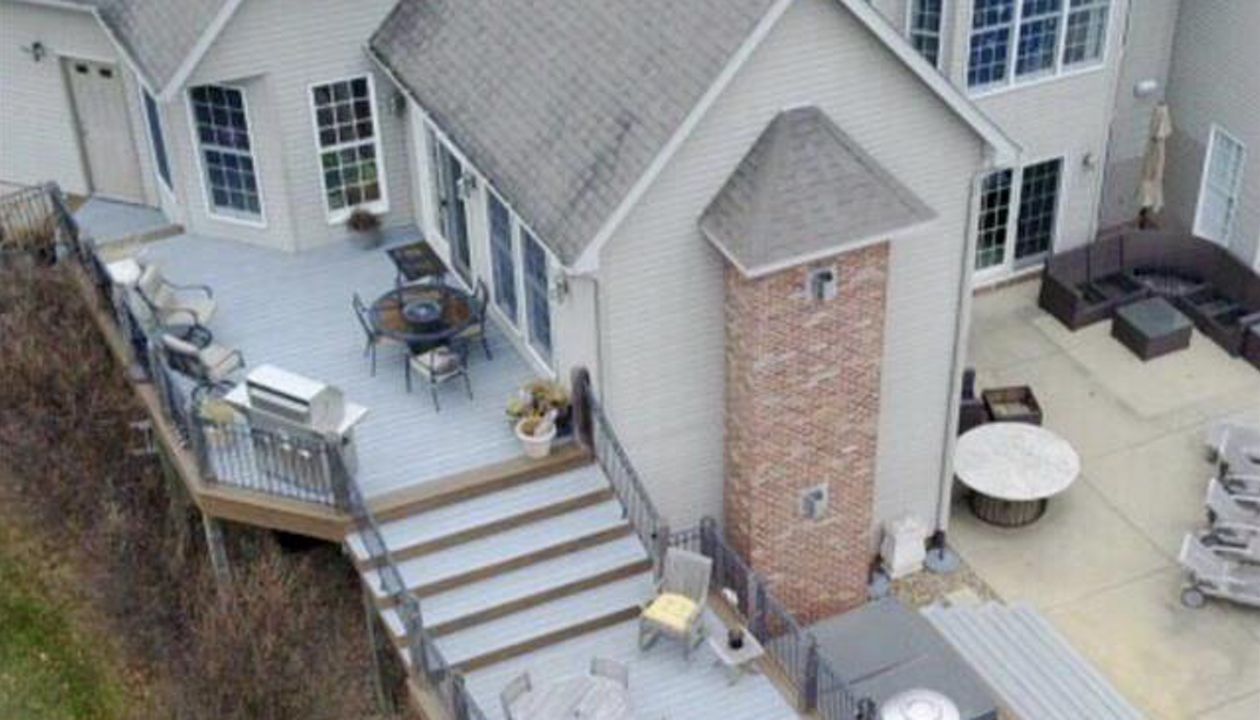 Multi level Trex deck in Bloomington Il.