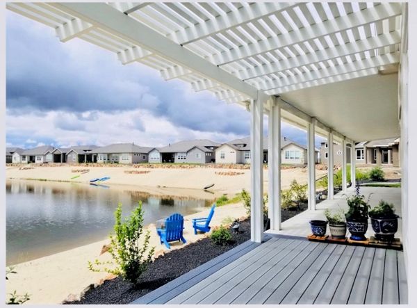 Trex Select Earth Tones: Pebble Grey trimmed in Winchester Grey - Star, ID