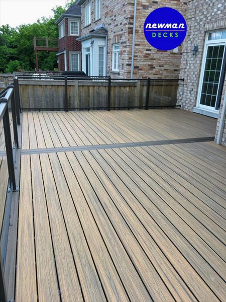 Newman Decks Trex composite with Aluminum Glass Railings