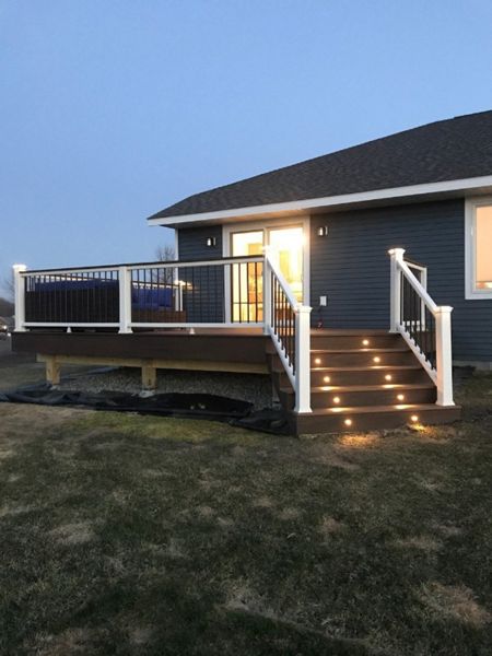 Trex Composite Deck and Rail with Trex Lighting Mankato, MN Area