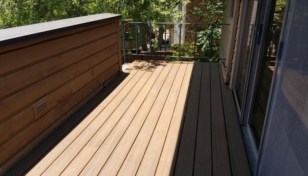 Trex Balcony Deck, above living area