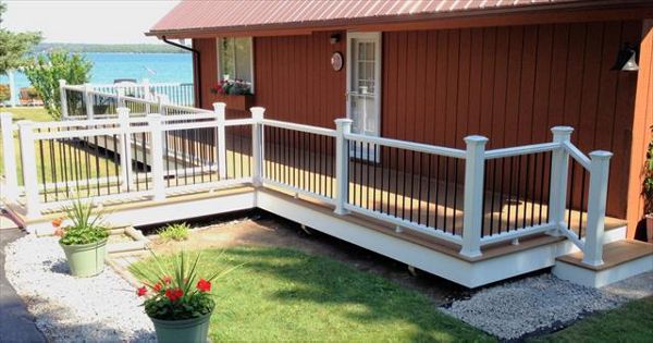 Transcend white rail with aluminum balusters