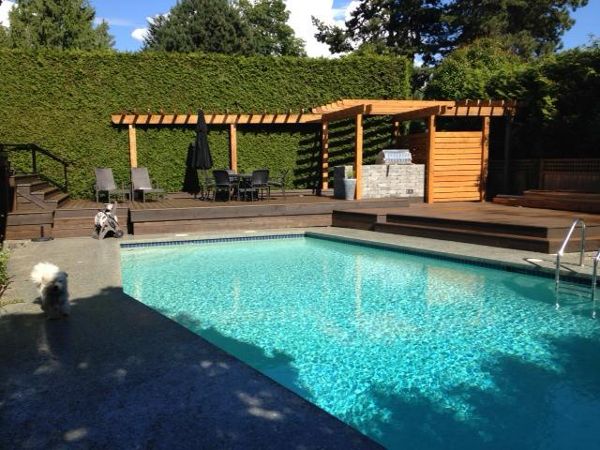 Beautiful pool and bbq area