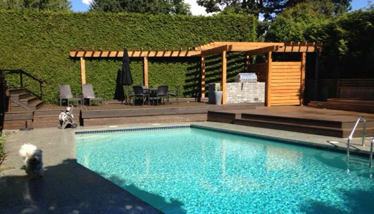 Beautiful pool and bbq area