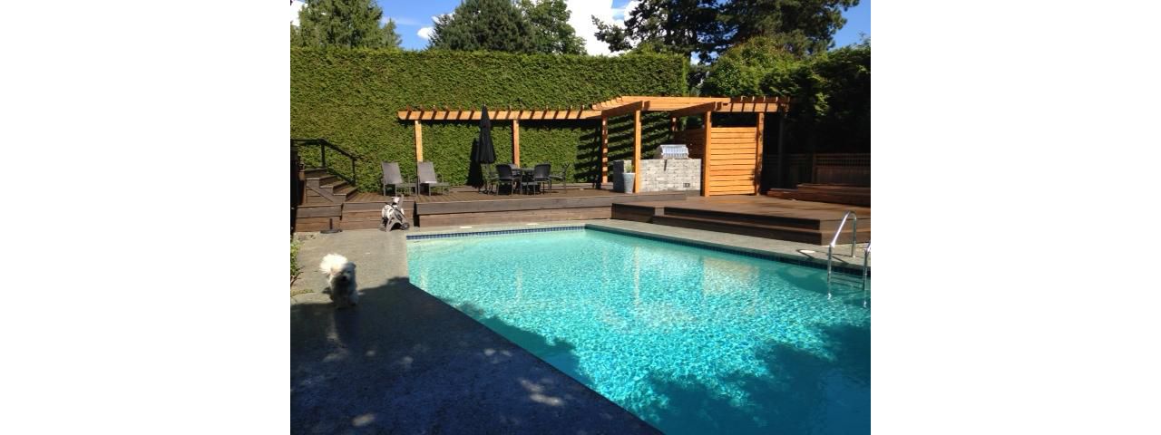 Beautiful pool and bbq area