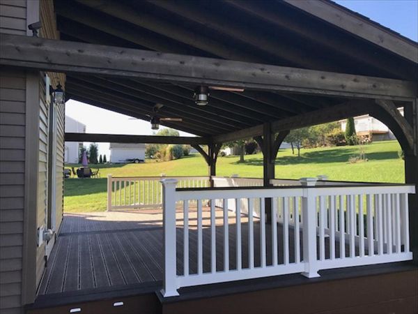 Two Tone Trex Deck with Alpine Roof System