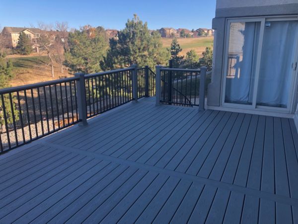 Trex Transcend Rope Swing Decking, Trex Signature Rail, Steel Frame in Colorado Springs