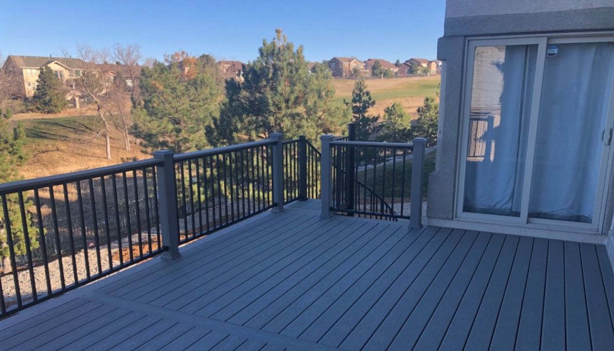 Trex Transcend Rope Swing Decking, Trex Signature Rail, Steel Frame in Colorado Springs