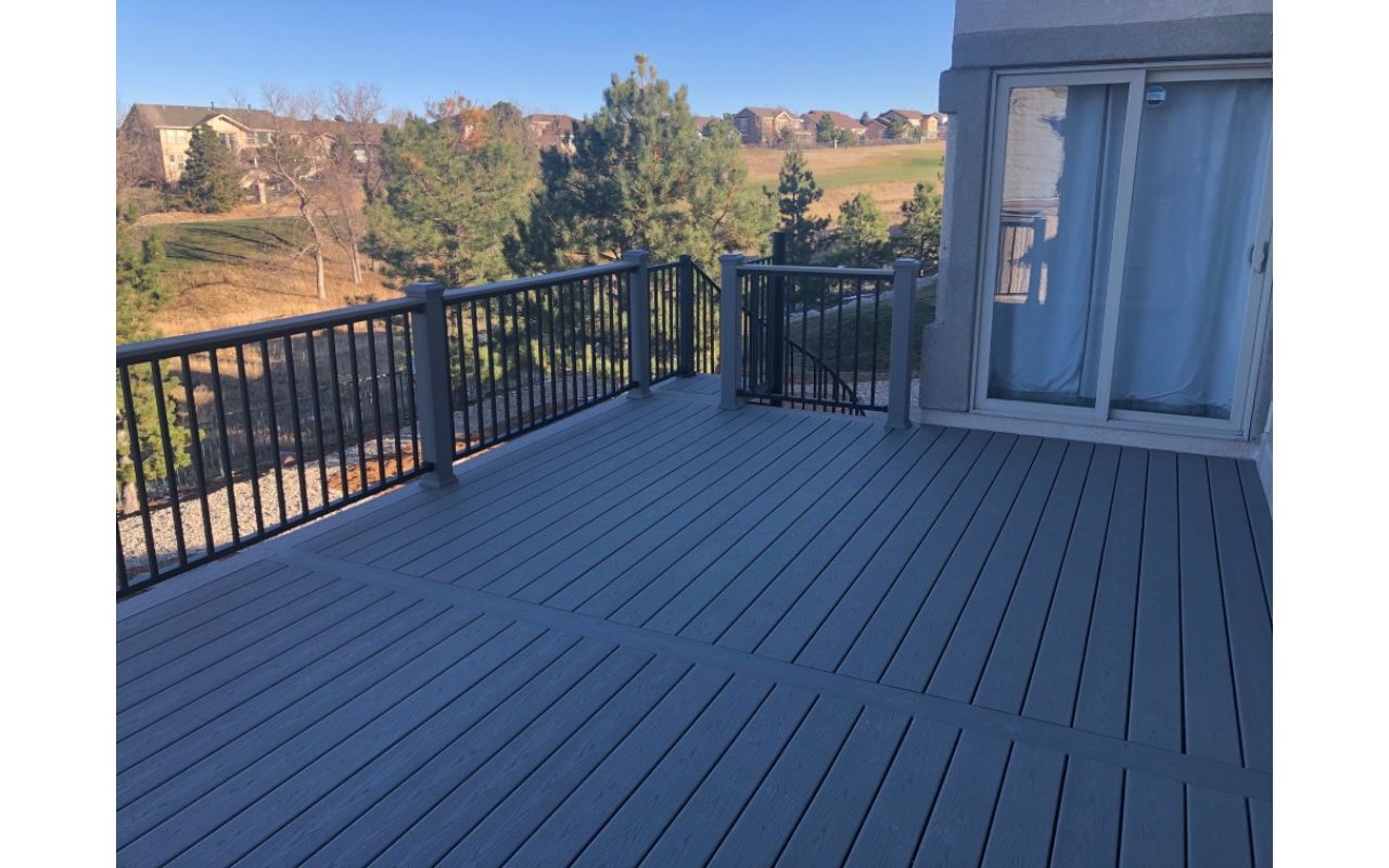 Trex Transcend Rope Swing Decking, Trex Signature Rail, Steel Frame in Colorado Springs