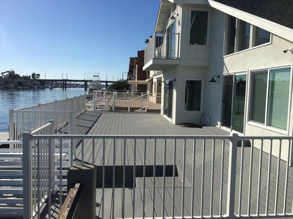 Beach Harbor oceanfront deck tropical Trex decking railing