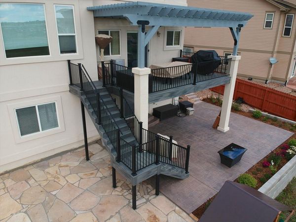 Island Mist, Metal Frame, L Staircase