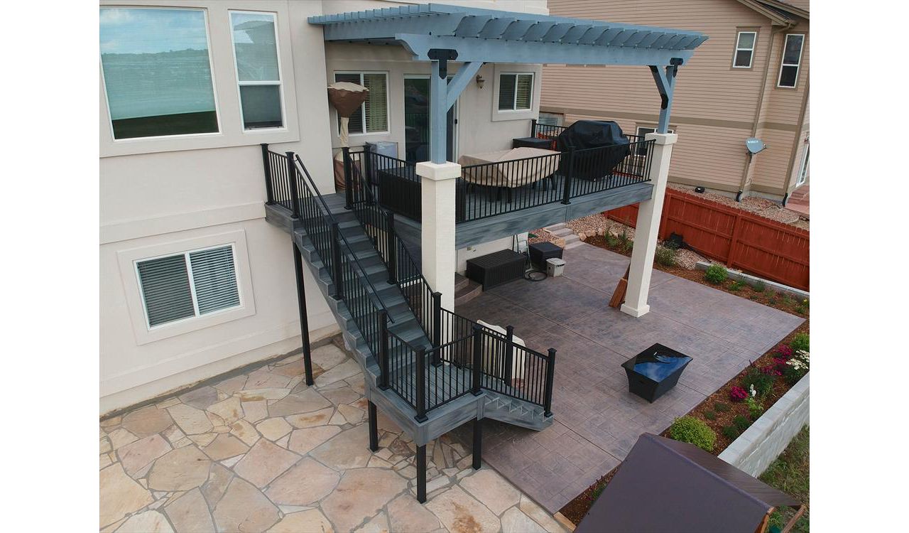 Island Mist, Metal Frame, L Staircase
