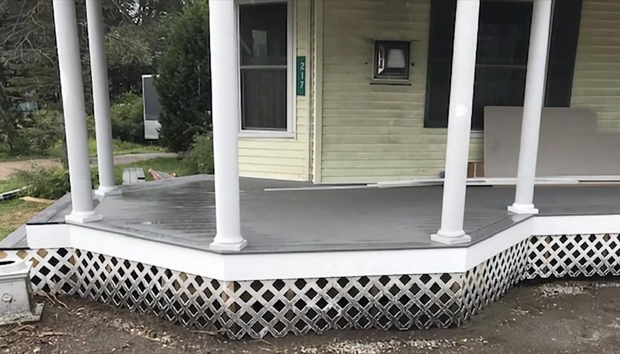Custom Front Porch with Trex