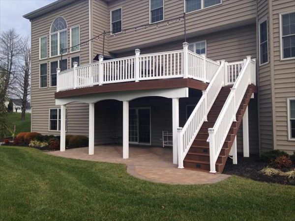 Tree House decking with curved front. Mullica Hill NJ