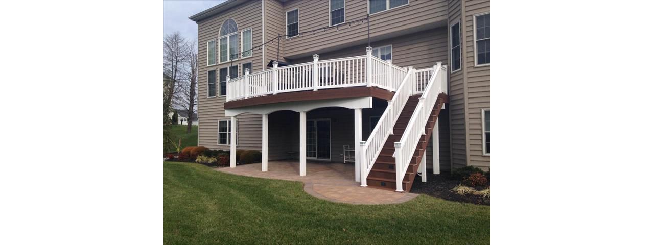 Tree House decking with curved front. Mullica Hill NJ